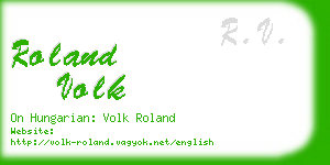 roland volk business card